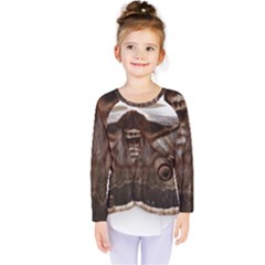 Night Butterfly Butterfly Giant Kids  Long Sleeve Tee