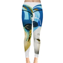 Porcelain Mask Minature Mask Leggings  by Sapixe