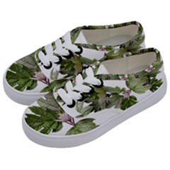 Leaves Plant Branch Nature Foliage Kids  Classic Low Top Sneakers by Sapixe