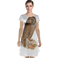 Bird Owl Animal Vintage Isolated Cap Sleeve Nightdress