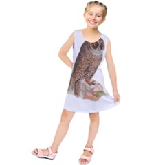 Bird Owl Animal Vintage Isolated Kids  Tunic Dress