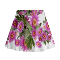 Daisies Flowers Arrangement Summer Mini Flare Skirt