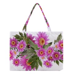 Daisies Flowers Arrangement Summer Medium Tote Bag by Sapixe