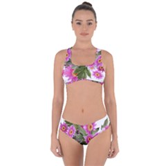 Daisies Flowers Arrangement Summer Criss Cross Bikini Set