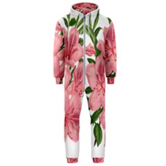 Flower Plant Blossom Bloom Vintage Hooded Jumpsuit (men) 