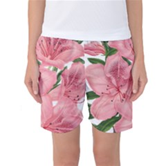 Flower Plant Blossom Bloom Vintage Women s Basketball Shorts