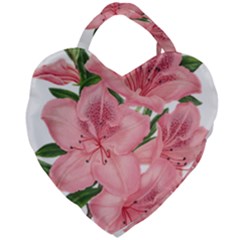 Flower Plant Blossom Bloom Vintage Giant Heart Shaped Tote by Sapixe