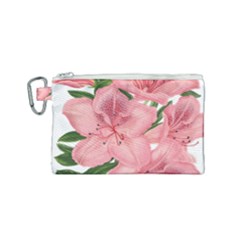 Flower Plant Blossom Bloom Vintage Canvas Cosmetic Bag (small)