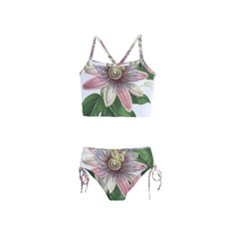 Passion Flower Flower Plant Blossom Girls  Tankini Swimsuit