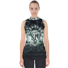 Awesome Tiger In Green And Black Shell Top by FantasyWorld7