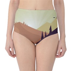 Sky Art Silhouette Panoramic Classic High-waist Bikini Bottoms