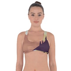 Sky Art Silhouette Panoramic Got No Strings Sports Bra