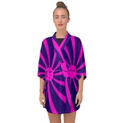 Illustration Abstract Wallpaper Half Sleeve Chiffon Kimono by Sapixe