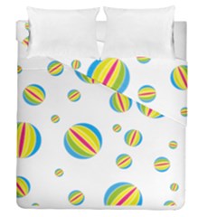 Balloon Ball District Colorful Duvet Cover Double Side (queen Size)