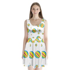 Balloon Ball District Colorful Split Back Mini Dress  by Sapixe