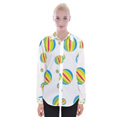 Balloon Ball District Colorful Womens Long Sleeve Shirt