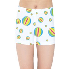 Balloon Ball District Colorful Kids Sports Shorts by Sapixe