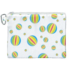 Balloon Ball District Colorful Canvas Cosmetic Bag (xxl) by Sapixe