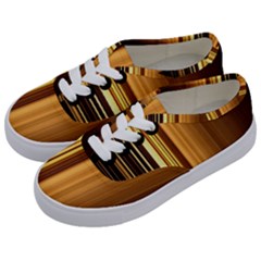 Course Gold Golden Background Kids  Classic Low Top Sneakers