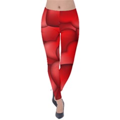 Form Love Pattern Background Velvet Leggings