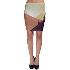 Sky Art Silhouette Panoramic Bodycon Skirt by Sapixe