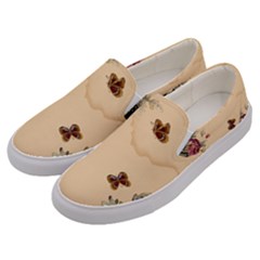 Flower Traditional Chinese Painting Men s Canvas Slip Ons