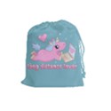 Long distance lover - Cute Unicorn Drawstring Pouches (Large)  View1