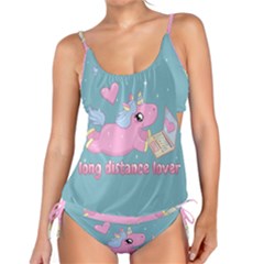 Long Distance Lover - Cute Unicorn Tankini Set by Valentinaart