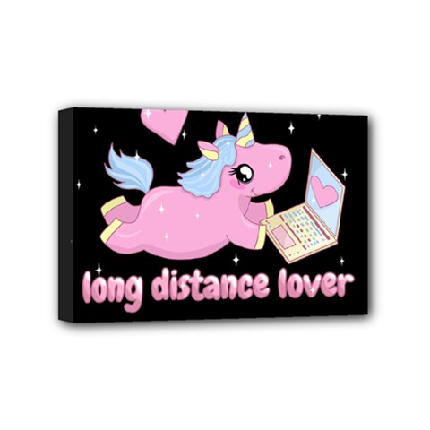 Long Distance Lover - Cute Unicorn Mini Canvas 6  X 4  by Valentinaart