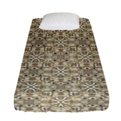 Modern Baroque Pattern Fitted Sheet (single Size) by dflcprints