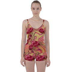 Arrangement Butterfly Aesthetics Tie Front Two Piece Tankini