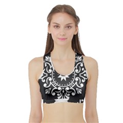 Table Pull Out Computer Graphics Sports Bra With Border by Sapixe