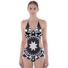 Table Pull Out Computer Graphics Cut-out One Piece Swimsuit by Sapixe