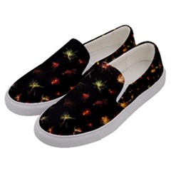 Fireworks Christmas Night Dark Men s Canvas Slip Ons