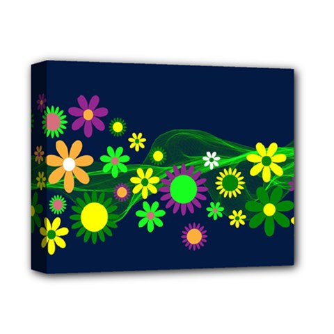 Flower Power Flowers Ornament Deluxe Canvas 14  X 11  by Sapixe