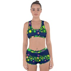 Flower Power Flowers Ornament Racerback Boyleg Bikini Set