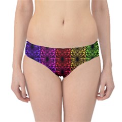 Rainbow Grid Form Abstract Hipster Bikini Bottoms