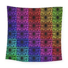 Rainbow Grid Form Abstract Square Tapestry (Large)