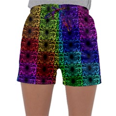 Rainbow Grid Form Abstract Sleepwear Shorts