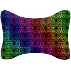 Rainbow Grid Form Abstract Seat Head Rest Cushion