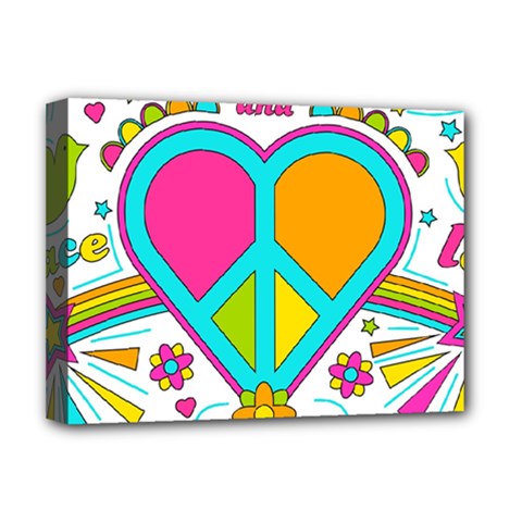Love Peace Feelings Nature Deluxe Canvas 16  X 12   by Sapixe