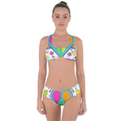 Love Peace Feelings Nature Criss Cross Bikini Set