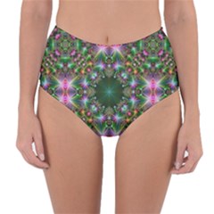 Kaleidoscope Digital Kaleidoscope Reversible High-waist Bikini Bottoms by Sapixe