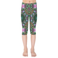 Kaleidoscope Digital Kaleidoscope Kids  Capri Leggings  by Sapixe