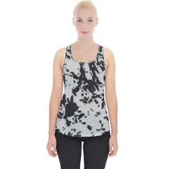 Fabric Texture Painted White Soft Piece Up Tank Top