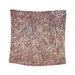 Metal Article Figure Old Red Wall Square Tapestry (small)