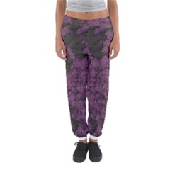 Purple Black Red Fabric Textile Women s Jogger Sweatpants by Sapixe