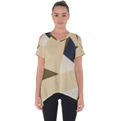 Fabric Textile Texture Abstract Cut Out Side Drop Tee