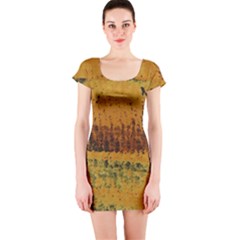 Fabric Textile Texture Abstract Short Sleeve Bodycon Dress