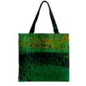 Green Fabric Textile Macro Detail Zipper Grocery Tote Bag View2